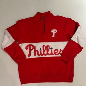 Phillies Tailgate 1/4 zip sweatshirt 100% cotton